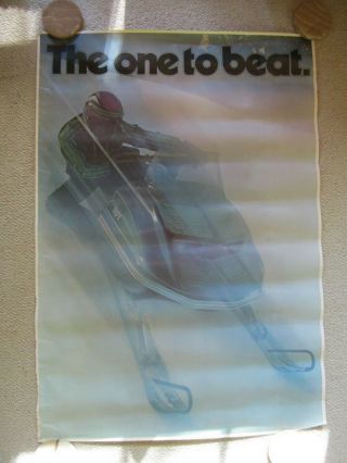 Vintage 1973 Arctic Cat " The One To Beat " Poster El Tigre