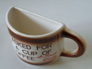 Vintage " You Asked For Half A Cup Of Coffee At Kings Cross " Novelty Cup Mug,  Vgc