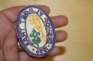 Vintage BSA Boy Scouts Patch Bishop Flaget Trail 1956 3