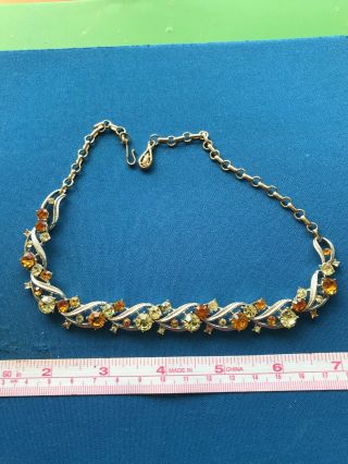 Vintage Jewellery DiamantÉ Necklace Signed Coro