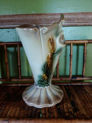 Vintage Hull Pottery Vase Parchment And Pine 10 Inch