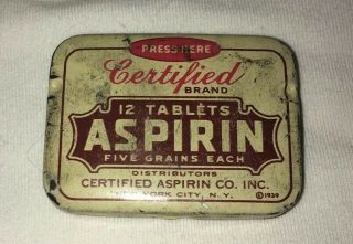 Vintage Asprin Tin