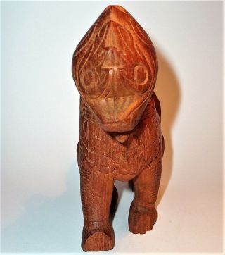 Old ASIAN DRAGON Hand Carved Wood Art Sculpture Statue Figurine Vintage Antique 3