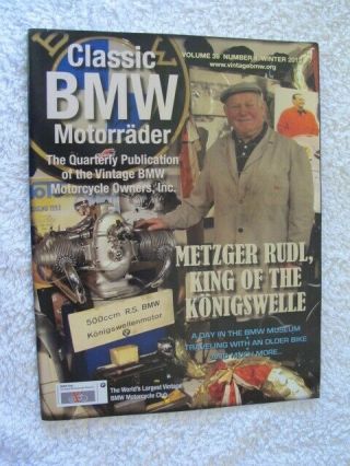 Classic Bmw Motorrader - Vintage Motorcycle Owners Publication - Winter 2012