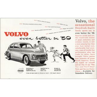 1959 Volvo: Even Better In 59 Vintage Print Ad