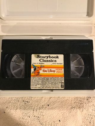 Disney Storybook Classics 121VS VHS White Clam Shell Vintage 4