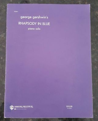 George Gershwin Rhapsody In Blue Piano Solo Vintage 1924 Song