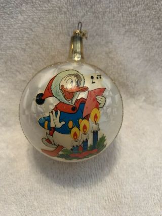 Vintage Kurt Adler DISNEY Donald Duck Glass Christmas Ornament 2