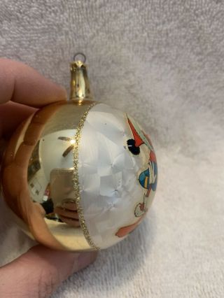 Vintage Kurt Adler DISNEY Donald Duck Glass Christmas Ornament 4