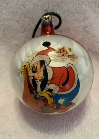Vintage Kurt Adler Disney Goofy Glass Christmas Ornament