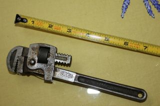 Vintage 8 " Dunlap Pipe Wrench,  Drop Forged Steel Usa