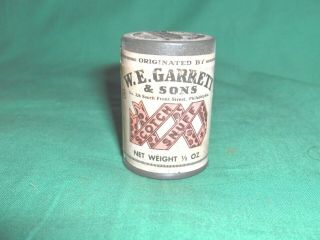 Ms1622 - Vintage W.  E.  Garrett & Sons 1/2 Oz.  Snuff Tin -