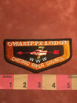 Vtg Order Of The Arrow Owasippe Lodge Chicago Area Council Boy Scouts Patch 87xa