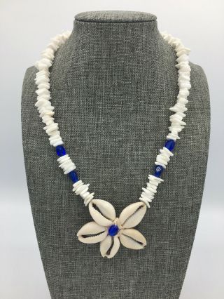 Vintage Hawaiian Puka Shell Necklace 17.  5” Beach Sea Luau