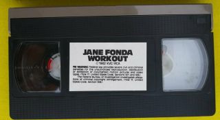 JANE FONDA WORKOUT VHS 1982 90 MINUTE BEGINNER AND ADVANCED WORKOUTS VINTAGE 80s 4