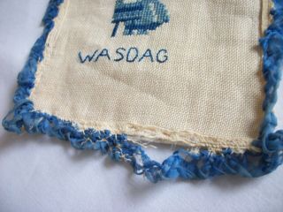 Vintage Dutch People Needlepoint Wall Hanging 4 1/2 