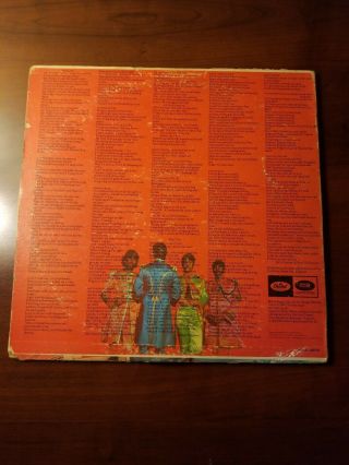 The Beatles SGT Pepper ' s Lonely Hearts Band Vintage Vinyl Record 5