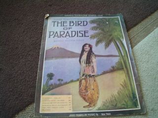Vintage Sheet Music " Native Hawaiian Songs From The Bird Of Paradise " Piano,  Voi