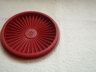 Vintage Tupperware Replacement Lid 5 " Servalier Instant Seal 812 Dark Red