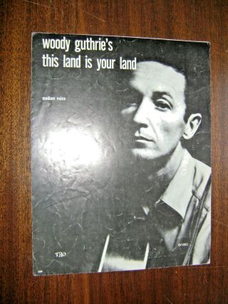 Vintage Sheet Music 1972 - This Land Is Your Land - Woodie Guthrie - Piano - Guitar - Song