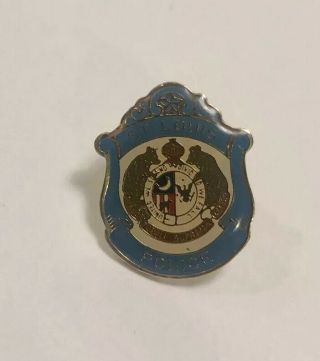 St Louis Police Department Vintage Badge Shield Lapel Hat Pin.  Gold Tone