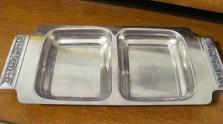Vintage 1970 International Stainless Steel Double Serving Dish - Relish Dish
