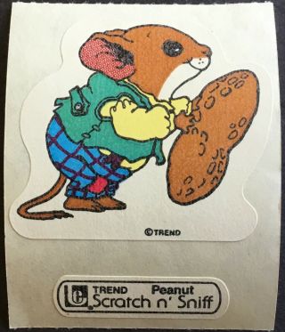 Vintage Matte Large Trend Scratch & Sniff Sticker - Mouse - Peanut -