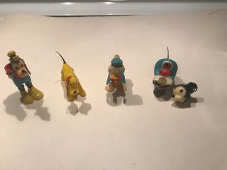 Vintage Disney Plastic Bobble Head Miniatures
