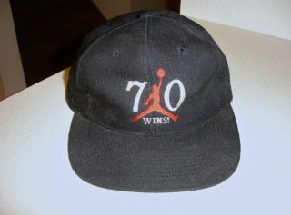 Vintage Chicago Bulls Nba 70 Wins Nissin Cap - Made In Philippines - Pre - Owned
