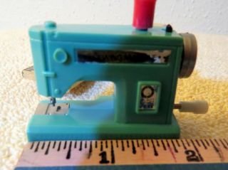 Vintage 1980s Barbie Sized Wind Up Sewing Machine With Needle Action It