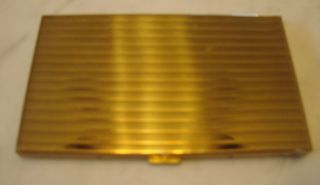 Vintage Volupte Gold Metal Cigarette Case Made In Usa