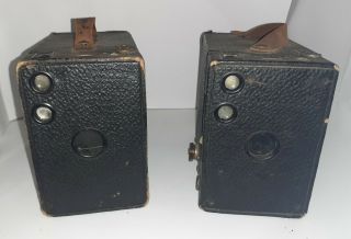 2 Vintage Feb 1916 Kodak Box Camera No.  2 & B Brownie Black Box Use Film No.  116