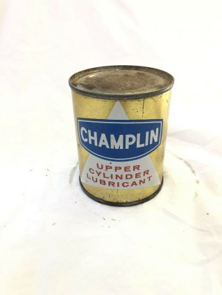 Vintage Champlin Oil Can 8oz Upper Cylinder Lubricant Oil Full