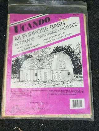 Vintage National Plan Service Ucando Diy Blueprints All Purpose Barn