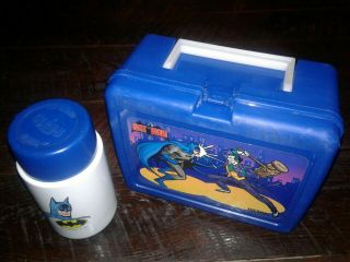 Vintage 1982 Batman & Joker Thermos Brand Lunchbox And Thermos