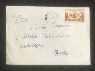 Albania Vintage Circulated Cover Durres To Durres 1955 - 3009 - 4