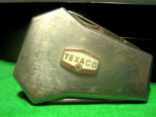 Vintage Texaco Star Employee Pocket Knife Money Clip.  Jet Line Stainless Japan
