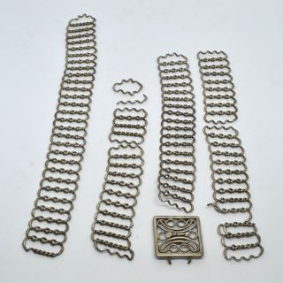 Antique Sterling Silver Chain Belts Buckle For Women Vintage Thai Traditional