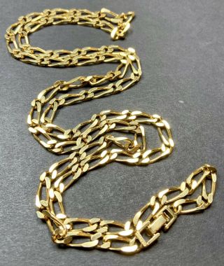 Signed Monet Vintage Necklace 38” Long Gold Tone Chain