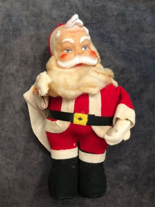 Vintage Rubber Face Santa Clause Christmas Mcm Holiday Decor Japan 9 "