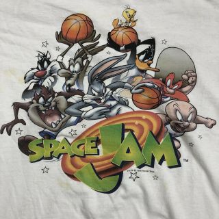 Vintage 90s Space Jam Movie Looney Tunes Monstars Shirt Youth/Kids Med SP1 2