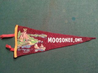 Moosonee Ontario Vintage Pennant - Early To Mid 1900 