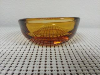 Vintage Mid Century Danish Modern Amber Glass Orb 3 1/2 