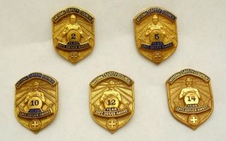 5 X Vintage National Safety Council Safe Driver Award Pins