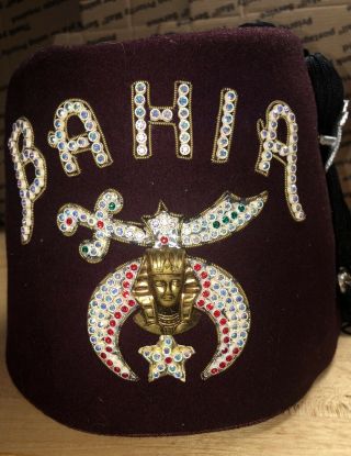 Vintage Bahia Fez Masonic Shriners Hat