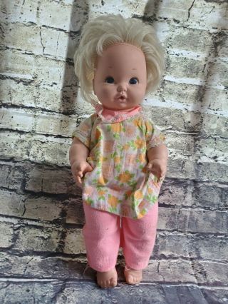 Vintage 1969 Mattel Baby Tender Love Baby Doll - Drinks & Wets