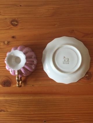 Vintage Tea Cup and Saucer.  Made by Classica 22 Carat Gold Hand Painted 2