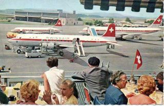Airport Postcard Zurich Airport 1960 