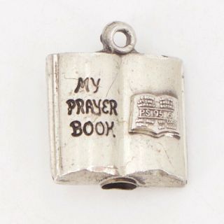 Vtg Sterling Silver - Stanhope Lords Prayer Baptist Viewer Bracelet Charm - 3g