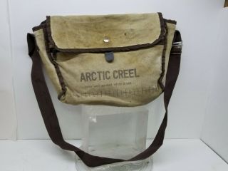 Vintage Arcitc Creel Fishing Bag Organizer Canvas Vinyl Lined